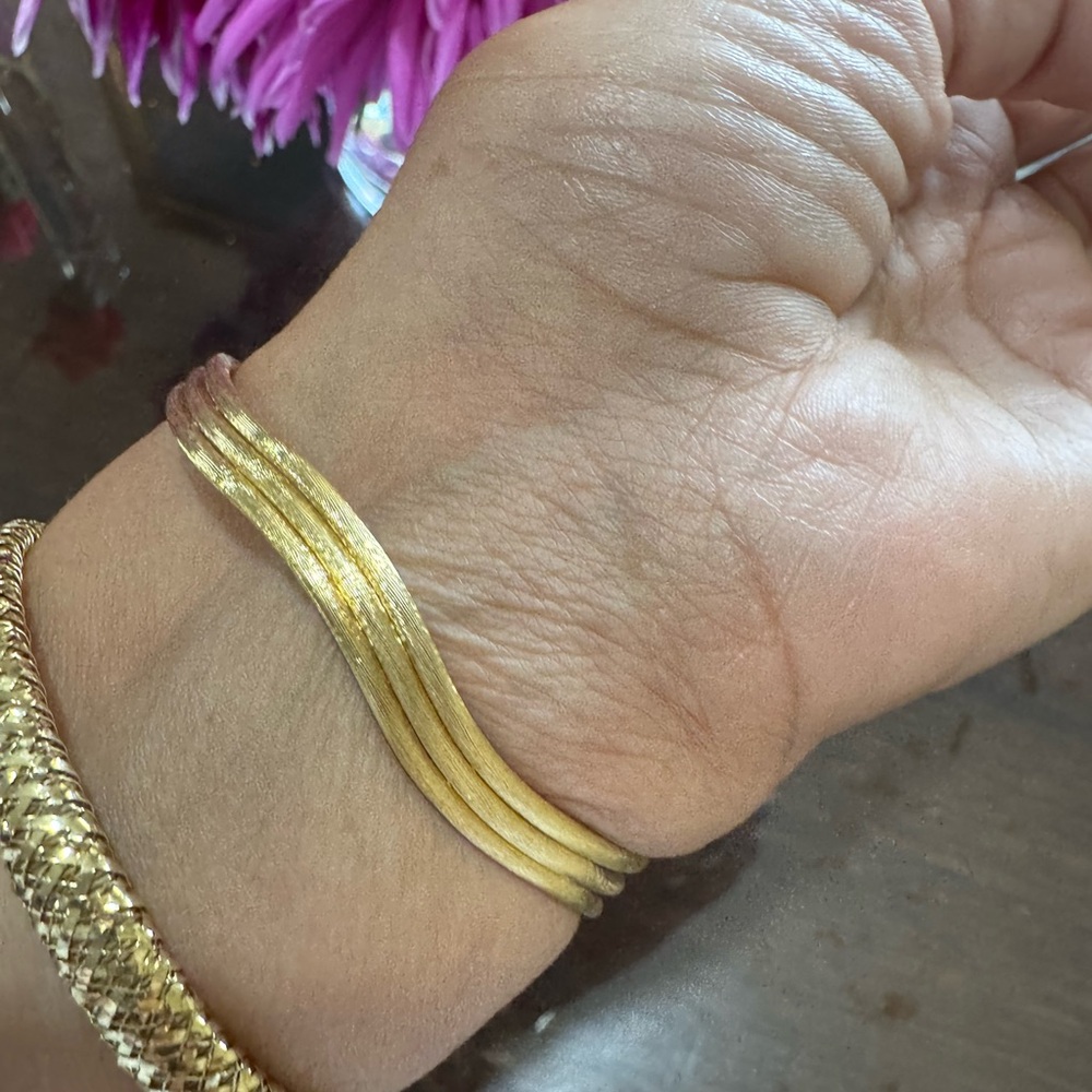 Gorgeous Marco Bicego 18k YG Multi-Gemstone Cuff Bracelet – Jaipur Collection - Picture 15 of 17